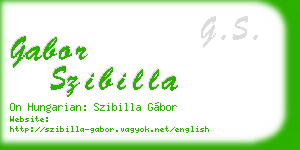 gabor szibilla business card